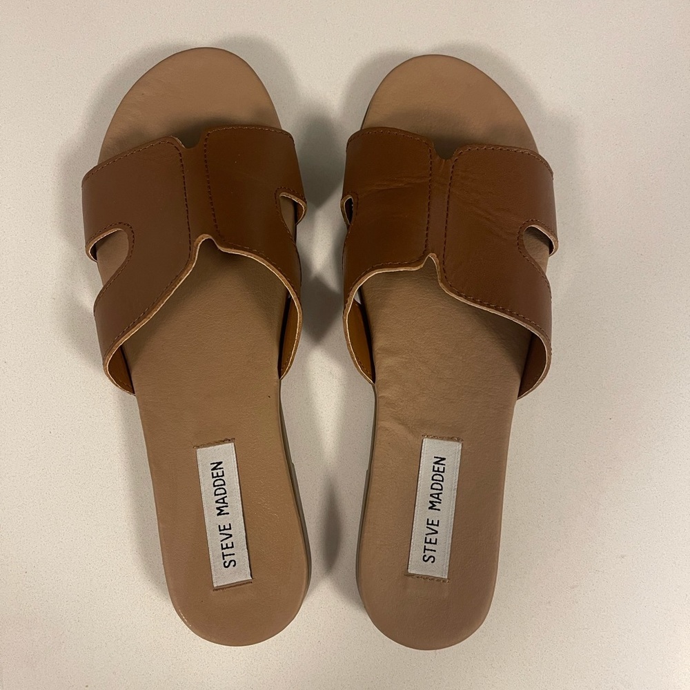 Steve Madden Hayden Brown Slide Sandals